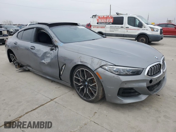 2023 BMW 8 Series 840i with VIN WBAGV2C09PCL26750, listed as a Copart auction lot 44161575 with 20,795 mi miles and Clean Title. Bid and sale history available at carsss.com. Image 4.