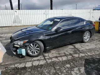 2021 Infiniti Q50 Pure with VIN JN1EV7AP0MM704163, listed as a Copart auction lot 43762605 with 48,920 mi miles and Salvage Title. Bid and sale history available at DreamBid. Image 1.