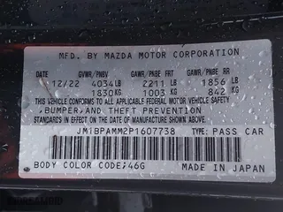 2023 Mazda Mazda3 Hatchback 2.5 S Premium with VIN JM1BPAMM2P1607738, listed as a IAAI auction lot 41110197 with 23,098 mi miles. Bid and sale history available at carsss.com. Image 9.