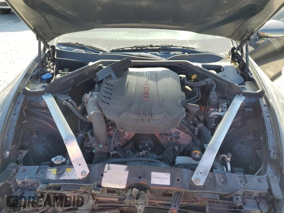 2020 Kia Stinger GT with VIN KNAE35LC8L6072093, listed as a Copart auction lot 77596574 with 77,347 mi miles and Salvage Title. Bid and sale history available at DreamBid. Image 13.