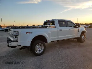 2022 Ford Super Duty F-450 DRW XL with VIN 1FT8W4DT0NEG09693, listed as a Copart auction lot 87160344 with 44,076 mi miles and Salvage Title. Bid and sale history available at carsss.com. Image 3.