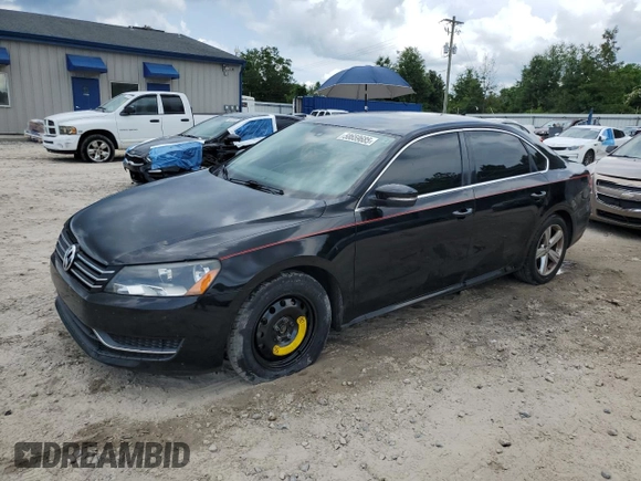 2013 Volkswagen Passat SE with VIN 1VWBH7A37DC064752, listed as a Copart auction lot 58659685 with 173,590 mi miles and Clean title. Bid and sale history available at DreamBid. Image 1.