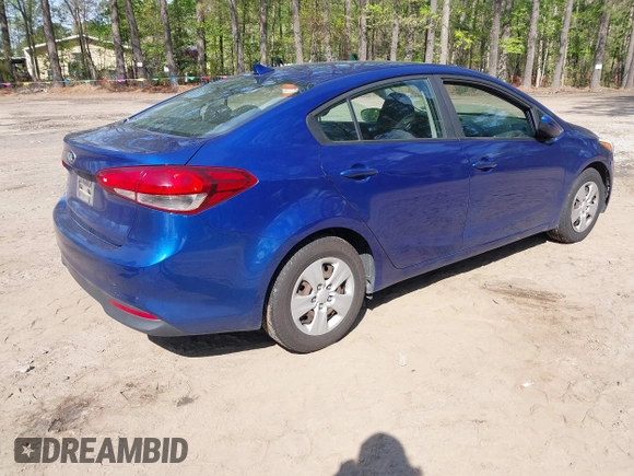 2017 Kia Forte LX with VIN 3KPFK4A70HE052223, listed as a IAAI auction lot 42036382 with 136,671 mi miles. Bid and sale history available at carsss.com. Image 4.