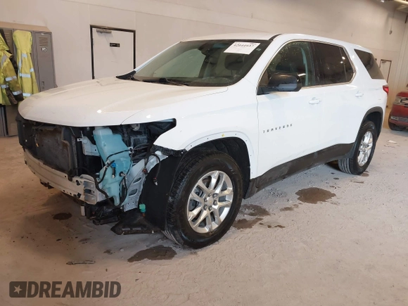 2021 Chevrolet Traverse LS with VIN 1GNERFKW8MJ166905, listed as a IAAI auction lot 42044937 with 96,542 mi miles and . Bid and sale history available at DreamBid. Image 19.