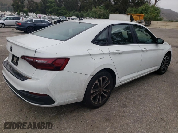 2024 Volkswagen Jetta Sport with VIN 3VWBM7BU3RM048718, listed as a Copart auction lot 60830345 with 9,129 mi miles and Salvage title. Bid and sale history available at DreamBid. Image 3.