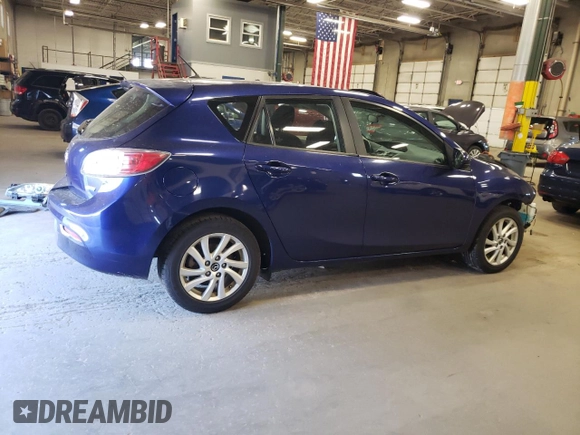 2013 Mazda 3 i Touring with VIN JM1BL1L75D1776154, listed as a Copart auction lot 54899595 with 72,463 mi miles and Salvage Title. Bid and sale history available at DreamBid. Image 3.