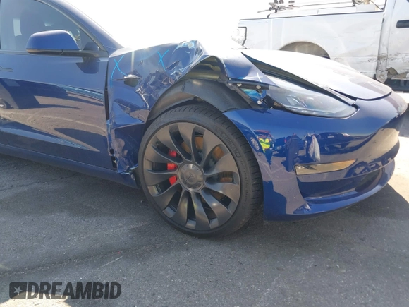 2022 Tesla Model 3 Performance with VIN 5YJ3E1EC5NF315764, listed as a IAAI auction lot 41760552 with 22,354 mi miles and . Bid and sale history available at carsss.com. Image 6.