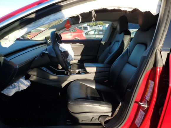 2018 Tesla Model 3 Long Range Battery with VIN 5YJ3E1EAXJF047285, listed as a Copart auction lot 87875175 with 114,896 mi miles and Salvage Title. Bid and sale history available at DreamBid. Image 7.
