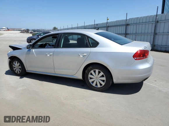 2013 Volkswagen Passat S with VIN 1VWAP7A38DC001836, listed as a Copart auction lot 61879375 with 82,841 mi miles and Salvage title. Bid and sale history available at DreamBid. Image 2.