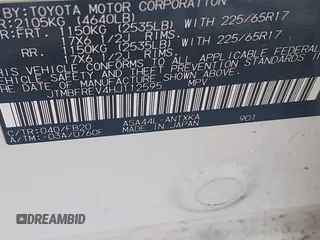 2017 Toyota RAV4 LE with VIN JTMBFREV4HJ112595, listed as a IAAI auction lot 42234289 with 207,379 mi miles and . Bid and sale history available at carsss.com. Image 9.