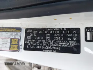 2021 Kia Forte LXS с VIN 3KPF24AD6ME288942, выставлен на аукционе IAAI как лот 42315603 с пробегом 131 843 миль миль и . История ставок и продаж доступна на DreamBid. Изображение 9.