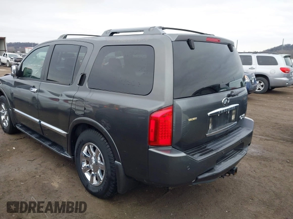 2007 Infiniti QX56 with VIN 5N3AA08C67N801662, listed as a IAAI auction lot 41546614 with 188,056 mi miles. Bid and sale history available at carsss.com. Image 3.
