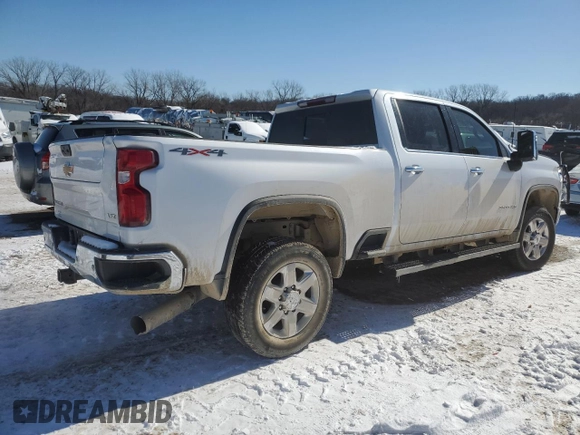 2022 Chevrolet Silverado 3500HD LTZ z VIN 1GC4YUEY4NF273091, wystawiony jako Copart lot #45113795 z przebiegiem 123 680 mil mil oraz Szkoda całkowita • Salvage title. Historia ofert i sprzedaży dostępna na DreamBid. Obrazek 3.