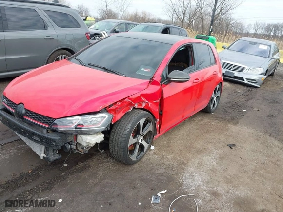2017 Volkswagen Golf GTI S with VIN 3VW5T7AU5HM009256, listed as a IAAI auction lot 41655836 with 95,931 mi miles. Bid and sale history available at carsss.com. Image 2.