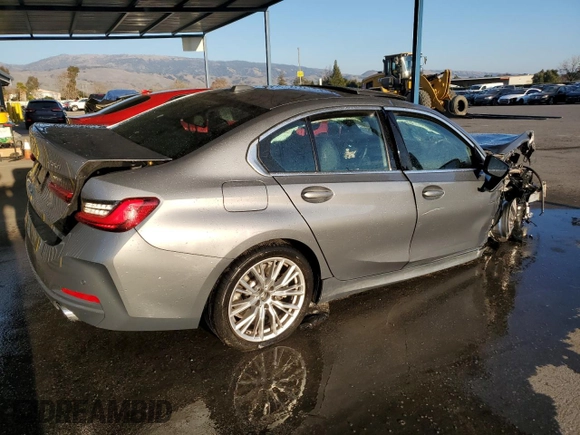 2024 BMW 3 Series 330i with VIN 3MW69FF03R8E77127, listed as a Copart auction lot 43403795 with 0 mi miles and Salvage Title. Bid and sale history available at carsss.com. Image 3.