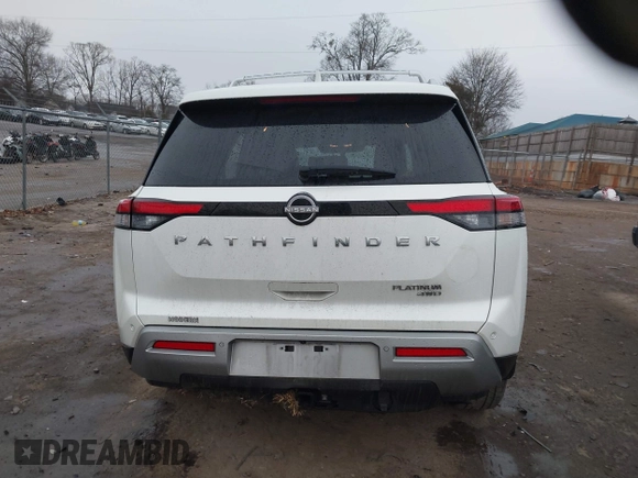 2023 Nissan Pathfinder Platinum с VIN 5N1DR3DJ6PC207668, выставлен на аукционе IAAI как лот 41532859 с пробегом 34 925 миль миль и . История ставок и продаж доступна на DreamBid. Изображение 17.