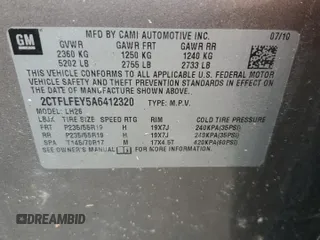 2010 GMC Terrain SLT-1 z VIN 2CTFLFEY5A6412320, wystawiony jako Copart lot #77880104 z przebiegiem 126 163 mil mil oraz Czysty tytuł • Clean title. Historia ofert i sprzedaży dostępna na DreamBid. Obrazek 13.