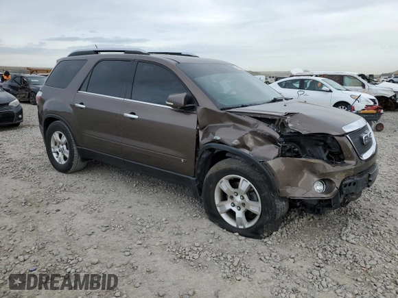 2009 GMC Acadia SLT2 z VIN 1GKER33D69J148077, wystawiony jako Copart lot #54074735 z przebiegiem Nie podano mil oraz Szkoda całkowita • Salvage title. Historia ofert i sprzedaży dostępna na DreamBid. Obrazek 4.