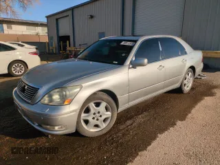 2004 Lexus LS 430 with VIN JTHBN36F040158835, listed as a Copart auction lot 49911385 with 204,326 mi miles and Salvage Title. Bid and sale history available at DreamBid. Image 1.
