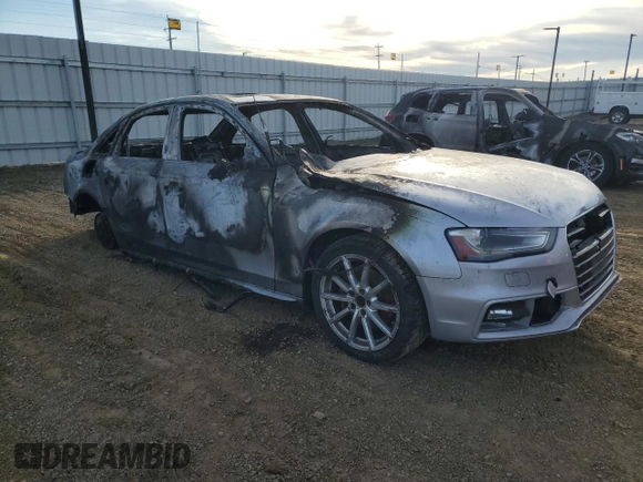 2016 Audi A4 Premium with VIN WAUAFAFL4GN016321, listed as a Copart auction lot 46371465 with 0 mi miles and Non Repairable. Bid and sale history available at carsss.com. Image 4.