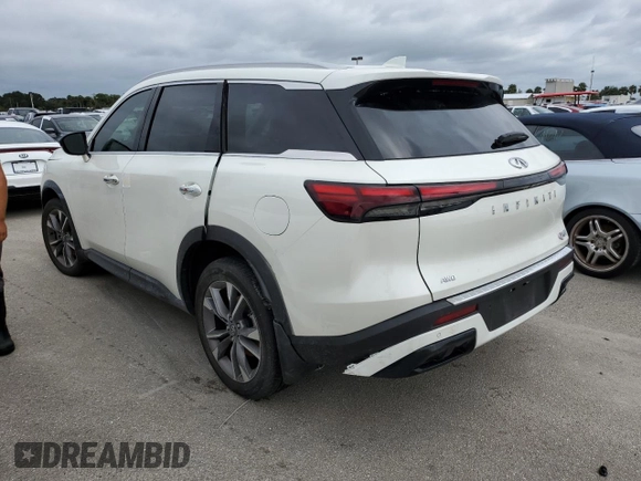 2024 Infiniti QX60 Luxe with VIN 5N1DL1FSXRC343025, listed as a Copart auction lot 74335204 with Not provided miles and Non repairable. Bid and sale history available at DreamBid. Image 2.