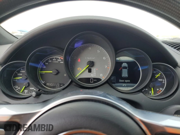 2017 Porsche Cayenne S E-Hybrid with VIN WP1AE2A23HLA71302, listed as a Copart auction lot 54586635 with 102,228 mi miles and Salvage title. Bid and sale history available at DreamBid. Image 9.