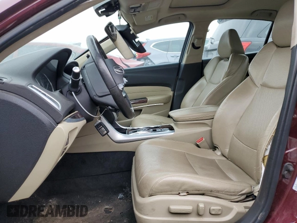 2015 Acura TLX V6 Advance with VIN 19UUB2F70FA019891, listed as a Copart auction lot 43651425 with 91,086 mi miles and Salvage Title. Bid and sale history available at carsss.com. Image 7.