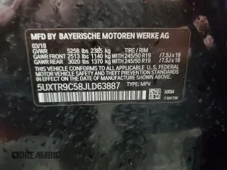 2018 BMW X3 xDrive30i with VIN 5UXTR9C58JLD63887, listed as a Copart auction lot 49168675 with 100,613 mi miles and Salvage Title. Bid and sale history available at carsss.com. Image 14.