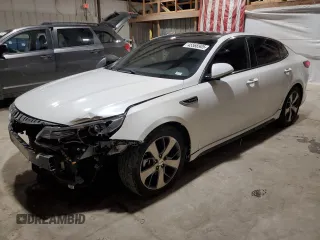 2016 Kia Optima SX Turbo with VIN 5XXGW4L27GG011734, listed as a Copart auction lot 45568905 with 142,900 mi miles and Salvage Title. Bid and sale history available at carsss.com. Image 1.