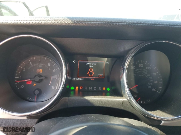 2015 Ford Mustang GT with VIN 1FA6P8CF0F5434943, listed as a Copart auction lot 77630114 with 75,900 mi miles and Salvage Title. Bid and sale history available at carsss.com. Image 9.