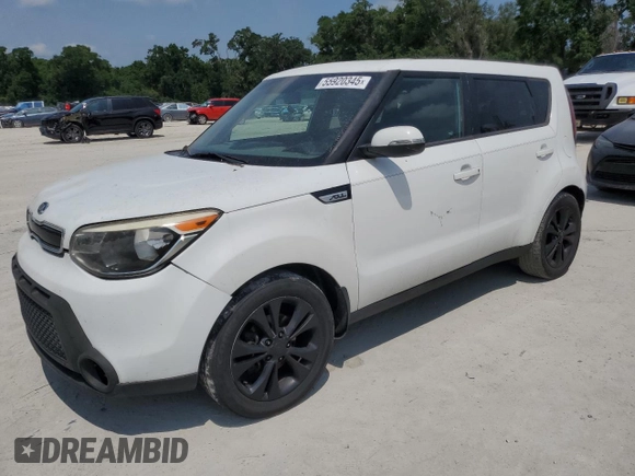 2014 Kia Soul + with VIN KNDJP3A5XE7088002, listed as a Copart auction lot 55920345 with 129,871 mi miles and Clean Title. Bid and sale history available at DreamBid. Image 1.