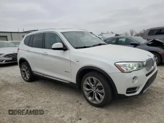 2017 BMW X3 xDrive35i with VIN 5UXWX7C59H0U40329, listed as a Copart auction lot 49296225 with 75,584 mi miles and Salvage Title. Bid and sale history available at DreamBid. Image 4.