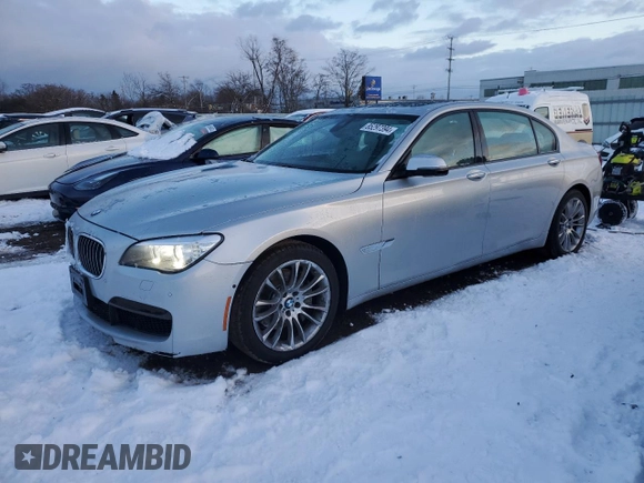 2014 BMW 7 Series 740Li xDrive with VIN WBAYF4C57ED281954, listed as a Copart auction lot 85297394 with 63,535 mi miles and Salvage Title. Bid and sale history available at carsss.com. Image 1.