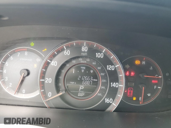 2016 Honda Accord Sport with VIN 1HGCR2F58GA142667, listed as a Copart auction lot 62562385 with 212,663 mi miles and Salvage title. Bid and sale history available at DreamBid. Image 9.