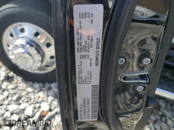 2021 Ram 4500 с VIN 3C7WRLEL3MG645914, выставлен на аукционе Copart как лот 81030574 с пробегом 27 416 миль миль и Списание • Salvage title. История ставок и продаж доступна на DreamBid. Изображение 12.