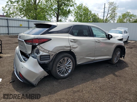 2021 Lexus RX 450h with VIN 2T2JGMDA5MC071860, listed as a Copart auction lot 60229955 with 61,500 mi miles and Non repairable. Bid and sale history available at DreamBid. Image 3.