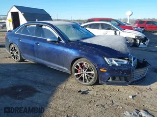 2018 Audi S4 Prestige with VIN WAUC4AF46JA002913, listed as a IAAI auction lot 41427767 with 83,285 mi miles. Bid and sale history available at carsss.com. Image 1.