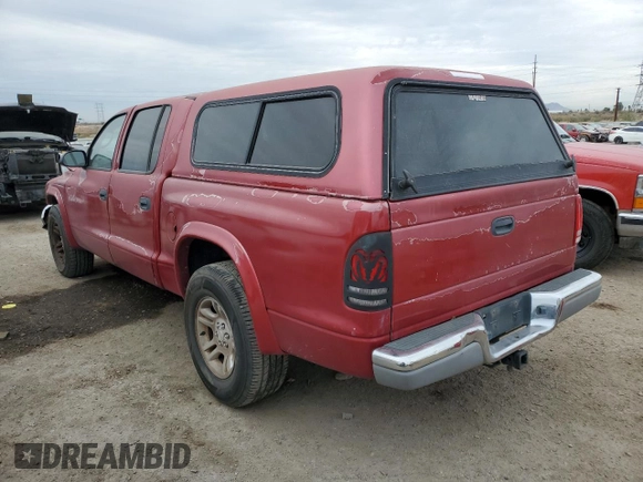 2003 Dodge Dakota SLT with VIN 1D7HL48N33S265110, listed as a Copart auction lot 41627715 with 117,682 mi miles and Salvage Title. Bid and sale history available at carsss.com. Image 2.