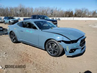 2025 Ford Mustang EcoBoost with VIN 1FA6P8TH5S5103934, listed as a Copart auction lot 43240215 with 121 mi miles and Salvage Title. Bid and sale history available at carsss.com. Image 4.