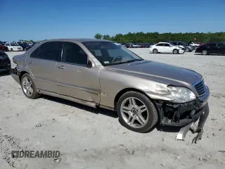 2006 Mercedes-Benz S 500 with VIN WDBNG75JX6A483736, listed as a Copart auction lot 53424695 with 86,999 mi miles and Salvage Title. Bid and sale history available at DreamBid. Image 4.