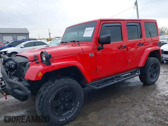 2015 Jeep Wrangler Unlimited Sahara with VIN 1C4BJWEG3FL590491, listed as a IAAI auction lot 41642219 with 148,759 mi miles. Bid and sale history available at carsss.com. Image 13.