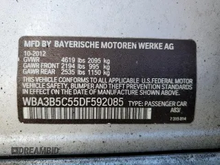 2013 BMW 3 Series 328i xDrive with VIN WBA3B5C55DF592085, listed as a Copart auction lot 82397564 with 98,545 mi miles and Clean title. Bid and sale history available at DreamBid. Image 13.