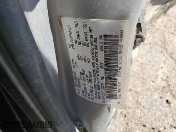 2001 Dodge 1500 z VIN 1B7HC13Y71J286829, wystawiony jako Copart lot #68925394 z przebiegiem Nie podano mil oraz Nie do naprawy • Non repairable. Historia ofert i sprzedaży dostępna na DreamBid. Obrazek 12.