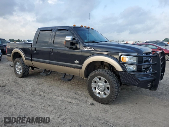 2014 Ford F-350 XLT with VIN 1FT8W3BT4EEB01188, listed as a Copart auction lot 55171925 with 273,834 mi miles and Salvage Title. Bid and sale history available at DreamBid. Image 4.