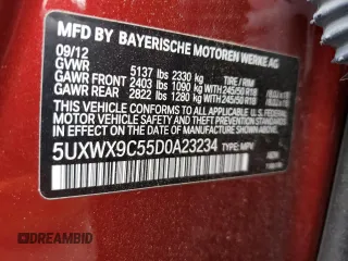 2013 BMW X3 xDrive28i with VIN 5UXWX9C55D0A23234, listed as a Copart auction lot 56388885 with 112,050 mi miles and Clean Title. Bid and sale history available at DreamBid. Image 13.