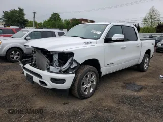 2019 Ram 1500 Big Horn with VIN 1C6SRFFT9KN766468, listed as a Copart auction lot 56745175 with 45,210 mi miles and Salvage title. Bid and sale history available at DreamBid. Image 1.