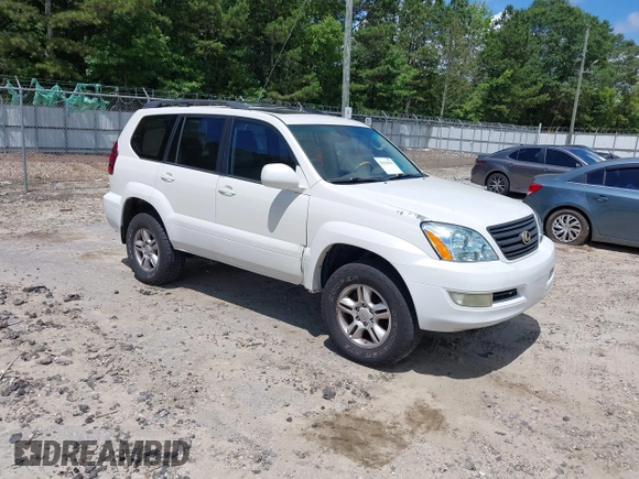2005 Lexus GX 470 z VIN JTJBT20X350075577, wystawiony jako IAAI lot #42534615 z przebiegiem 233 329 mil mil oraz . Historia ofert i sprzedaży dostępna na DreamBid. Obrazek 1.