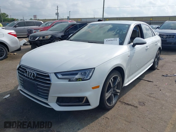 2017 Audi A4 with VIN WAUMNAF42HA040313, listed as a IAAI auction lot 42098351 with Not provided miles and . Bid and sale history available at DreamBid. Image 17.