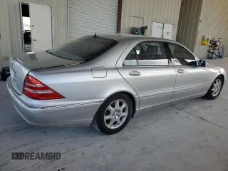 2002 Mercedes-Benz S 430 with VIN WDBNG70J22A278655, listed as a Copart auction lot 58589935 with Not provided miles and Salvage title. Bid and sale history available at DreamBid. Image 3.