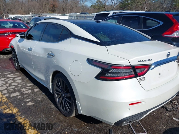 2020 Nissan Maxima Platinum with VIN 1N4AA6FV1LC381227, listed as a IAAI auction lot 41274787 with 85,788 mi miles and . Bid and sale history available at DreamBid. Image 3.